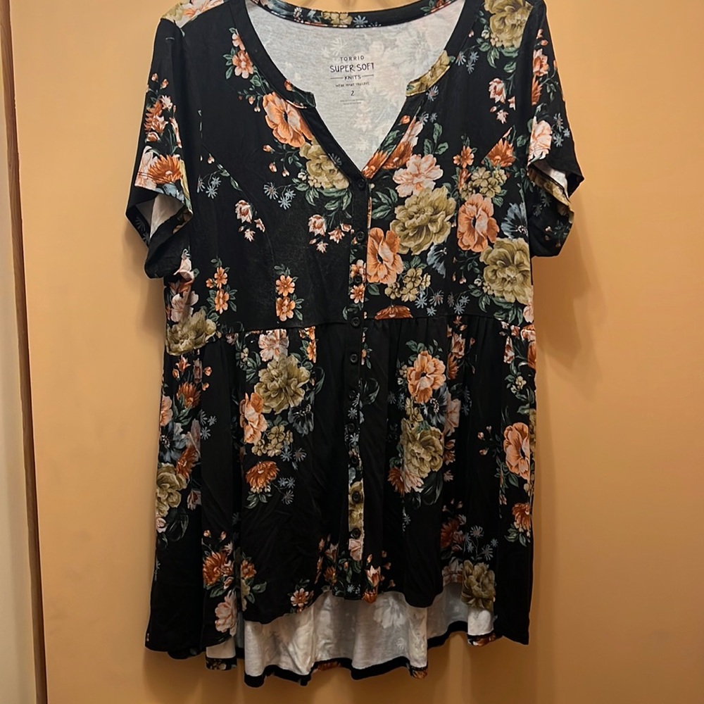 Torrid babydoll knit top
